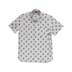 La Paz Huckbeery Sailboat Print Short-Sleeve Button Down Shirt White/Blue Large